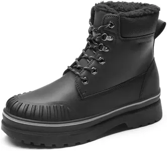 Bruno Marc Men's Snow Winter Insulated Waterproof Outdoor Boots,Size 10,Black,SBSB2401M