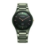 Titan Edge Ceramic Green Dial Analog Ceramic Strap Watch for Men-NS1696QC06