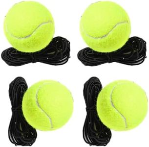 Esforzarse Tennis Trainer Ball with String 4 Pcs, Tennis Training Ball and Tennis Trainer Replacement Ball, Tennis Accessories, Equipment Practice Training