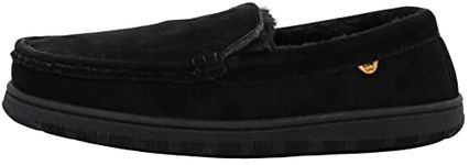 Lamo Harrison Wool Men's Slippers Black - 14 Wide, Black, 14