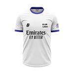 BodySports.co Real Madrid White Football Jersey-40, Men, Slim Fit