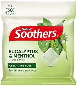 SOOTHERS Eucalyptus and Menthol Sore Throat Lozenges 30 Pack, 120g