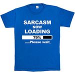 Fancy A Snuggle Sarcasm Now Loading Funny Joke Royal Blue Mens Cotton Short Sleeve T-Shirt Size L Great for Father's Day Dad T-Shirt Brother Uncle Friend Joke