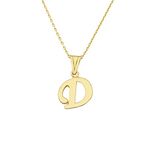 14K Real Solid Gold Initial Letter Pendant, Custom Initial Necklace for Women, Best Christmas Birthday Gift for Her Mom