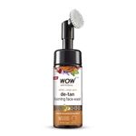 WOW Skin Science Ubtan Foaming Face Wash | Built in Brush for Deep Cleansing | Turmeric & Saffron | All Skin Types | Bright, Clear Skin | Paraben & Sulphates Free| Face Wash for Women & Men | 150 ml