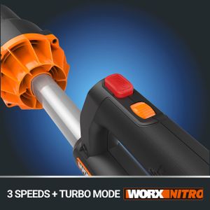 WORX Nitro 36V Cordless Leaf Blower – Powerful Battery Garden Tool