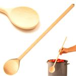 Mr.Woodware 60 cm Wooden Spoon for Cooking - Extra Long Handle Oval Wooden Spoon for Mixing, Stirring, Tasting, Brewing - Kitchen Wooden Utensils for Cooking and Crafts, Personalized Wood Burning