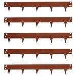 Harbour Housewares 5M Lawn Edging Border - 8cm Face Height - Rust - Galvanised Steel Garden Border Edging Flexible Grass Landscaping Pathway Edge Strip