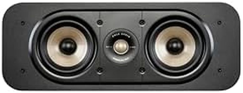 Polk Audio Signature Elite ES30 Center Speaker, Slim, High Resolution Center Speaker, Hi-Res Certified, Dolby Atmos and DTS: X Compatible (One Piece) - Black