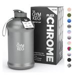 The Gym Keg Official Sports 2L Water Bottle (2.2 L) Insulated Sleeve - Carry Handle - Fitness, Exercise, Large Gym 2 litre Water Bottle - No BPA, 40% Thicker Plastic