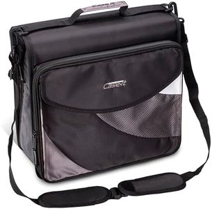 Case-it The Dual 2.0 2-in-1 Zipper Binder | Two 2-Inch D-Rings, 700 Sheet Capacity, 5-Subject Expanding File Folder, Multiple Pockets & Storage Organizer, Shoulder Strap | Dual-301 Black