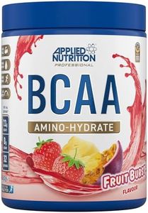 Applied Nutrition BCAA Powder - Branched Chain Amino Acids BCAAs Supplement, Amino Hydrate Intra Workout & Recovery Energy Drink (450g - 32 Servings) (Fruit Burst)