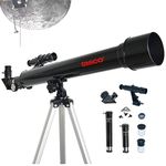 TASCO Spacestation 600 x 50mm Refractor Telescope, Astronomy Telescope for Adults and Beginners, Black