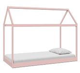 Taylor Kids Wooden House Bed Single House (Pastel Pink)