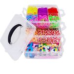 ONECK 4500 Loom Bands Kit with Loom Board, Elastic Bracelet Making Set with Hooks &Charms