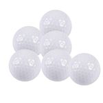 Alomejor 6 Pcs Double-layer Electronic LED Flashing Golf Balls Light Up Blink Glow in the Dark Long Lasting Night for Night Sport Practice Training