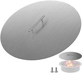 VBENLEM Fire Pit Lid Round 20 Inch Fire Pit Ring Lid 1.5 mm Thick 304 Stainless Steel Fire Pit Burner Cover for Round Patio Fire Pit