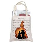 TOBGBE Fairy Tales Gift Beauty Movie Inspired Tote Bag Beauty Fairy Princess Big Capacity Bag For Women Beast Fans Gift (Beast Tote CA)