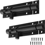 2 Pack 3 Inch Barrel Bolt Lock, Heavy Duty Slide Latch Lock, Security Sliding Latch Lock, Door Latch Lock Slide Bolt