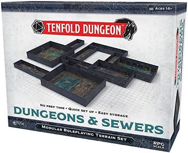 Gale Force Nine Tenfold Dungeon: Dungeons & Sewers - Modular Roleplaying Terrain Set & 5e RPG Adventure (GF9TFD02)