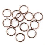 HDSupplies 200 Pieces - 7mm Jump Rings Antique Copper - 21 Gauge (0.7mm Thickness)