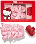 Hello Kitty x Kitsch XL Satin Heatless Curling Set- Heatless Hair Curler To Sleep In for Frizz-Free & Soft Curls, Comes with Bow Shape Design Hair Claw and Satin Scrunchies, Gifts for Women, 4pc Set