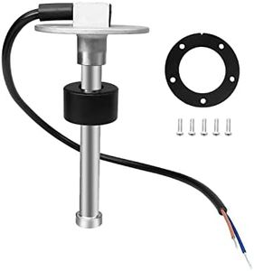 Fuel Sending Unit 0-190ohms 5" (125mm) for Marine Boat Truck Car, Stainless Steel Boat Fuel Tank Sender Marine Fuel Gauge Sending Unit Fuel Water Level Sensor