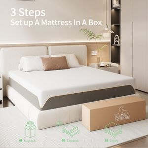 Doubleslee Memory Foam Double Mattress – Medium Firm, 4FT6, Cooling, Back Pain Relief, 135x190x20cm