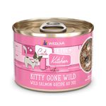 Weruva Cats in The Kitchen, Kitty Gone Wild with Wild Salmon Au Jus Cat Food, 6Oz Can (Pack of 24)