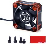 RC Motor Cooling Fan Rocket V2 28000RPM Motor Heat Sink Surpass Hobby Turbo ESC A3 Cooling Fan with XH Connect for 1/10 1/8 RC Car (Orange &Black)