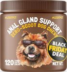 Anal Gland Relief Chews for Dogs - Fiber & Digestive Support Supplement - Soft Chews for Healthy Bowel & Gland Function - Helps Reduce Scooting - Promotes Dog Health & Comfort 120 pcs