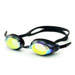 Leader Saeko Vision Mirror Swimming Goggle with Ultra Anti Fog, UV Protection for Adult's (Black)