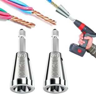 Wire Twister Tool for Drill, 2025 Upgrades Wire Nut Twister for Drill Profession Electricians Tool, 6MM Hex Shank Cable Wire Twisting Tool Wire Twister Wire Connector for 9-22 AWG (2pcs)