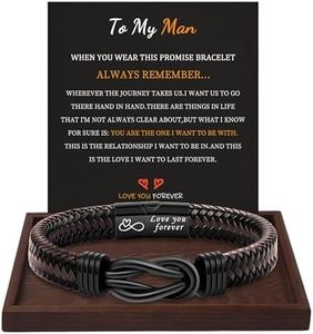 Btysun Inspirational Gifts for Men Morse Code Bracelets Mens Bracelets Birthday Annivesary Gifts Graduation Leather Jewelry, Adjustable, Metal, no gemstone, Black