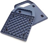 Large RV Jack Pads with Built-in Handle Prevent Jacks from Sinking 11.8 Inch x 11.8 Inch Camper Jack Pads Grey (Pack of Two)