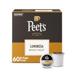 Peet's Coffee, Light Roast Keurig K-Cup Pods, 100% Arabica Coffee - Luminosa Breakfast Blend (6 Boxes of 10 K-Cup Pods)