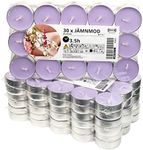 Ikea JAMNMOD Scented Tealight Candles, Sweet Pea/Lilac/Morning Dew, Purple, 3.5 Hours - Set of 120 (205.024.73)