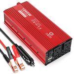 1000W/2000W(Peak) Car Power Inverter, Fancy Buying DC 12V to 110V AC Converter with Dual AC Outlets and Dual USB Car Charger for Car Home Laptop Truck