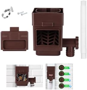 Rain Barrel Diverter Kit, Downspout Diverter Fits for 2"x 3" or 3"x 4" Standard Downspout, Rainwater Collection System with Adjustable Valve and Filter,5ft Hose(Brown)