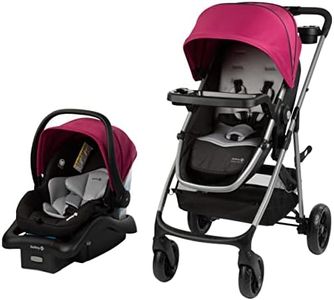 Safety 1st Grow and Go Flex 8-in-1 Travel System, Infant Car Seat Stroller Combo, Orchid Bloom
