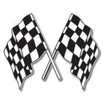 AK Wall Art Checkered Flags Racing Vinyl Sticker - Car Phone Helmet - SELECT SIZE