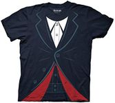 Ripple Junction Doctor WHO 12Th Doc Outfit Adult T-Shirt, Navy, X-Large