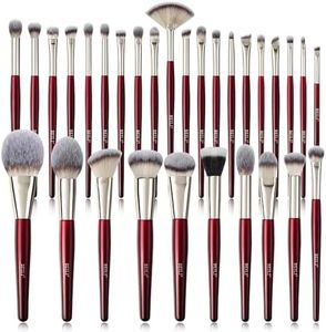 BEILI Vegan Make Up Brush Set 30 Pieces Makeup Brush Set, Professional Makeup Brush Set with Eyeshadow Brush, Foundation Brush, Blush Brush, Contouring Brush Gift Sets