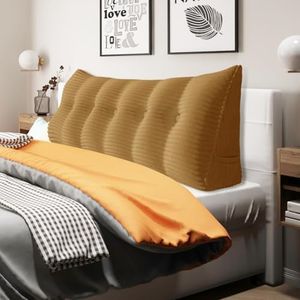 Rucener Grand coussin triangulaire - Coussin de dossier haut - Pour le lit - Parfait comme coussin pour regarder la télévision et lire - Disponible en plusieurs tailles