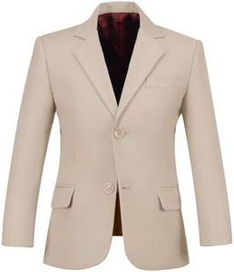 Boys Suit Blazer Formal Kids Jacket Boys' Sport Coats & Blazers for Wedding Prom Birthday Light Champagne Size 14