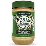 PB&Me Sugar Free Dark Roast Peanut Butter Powder - Powdered Peanut Butter, Peanut Powder for Smoothies, PB Butter Powder - Peanut Butter Powder Protein, Low Carb, Low Fat Peanut Butter - 200 g Jar