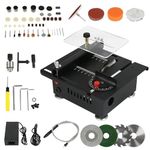 Multi-Functional Table Saw,maxant Mini Table Saw 100W Hobby Bench Saw for Woodworking with Blade Flexible Shaft and More Accessories Mini Desktop Electric Saw for Crafts DIY Handmade Wooden