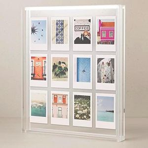 Elil Giant Polaroid Frame for Polaroid Film Fujifilm Instax Film 29.97 x 25.91 Collage Frame Family and Wedding Collage Picture Frames Double Glass Acrylic Floating Frame for Pressed Flowers Art