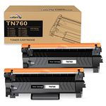 TN760 TN 760 TN730 Toner Cartridge Replacement for Brother High Yield TN-760 TN760 Toners, Compatible with DCP-L2550DW HL-L2350DW MFC-L2750DW MFC-l2710DW HL-L2370DW HL-L2390DW HL-L2395DW (2 Black)