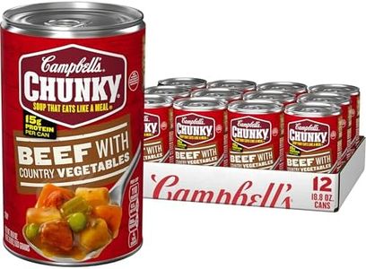 Campbell’s Chunky Soup, Beef Soup with Country Vegetables, 18.8 Oz Can (12 Count )